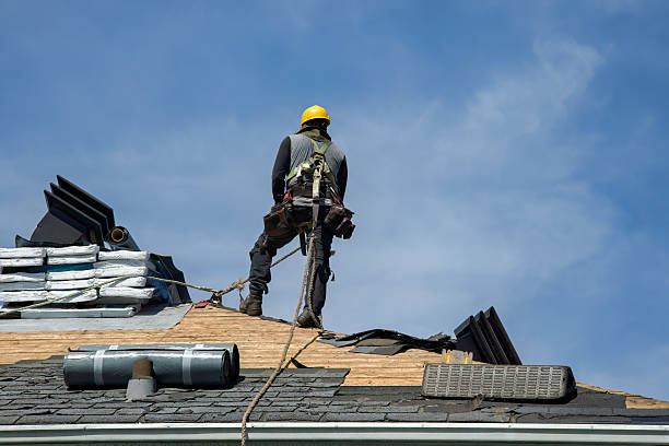 Professional Gutter Installation technician working in New Paltz, NY